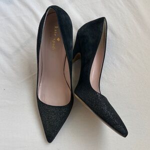 Kate Spade Glitter Black Heels
